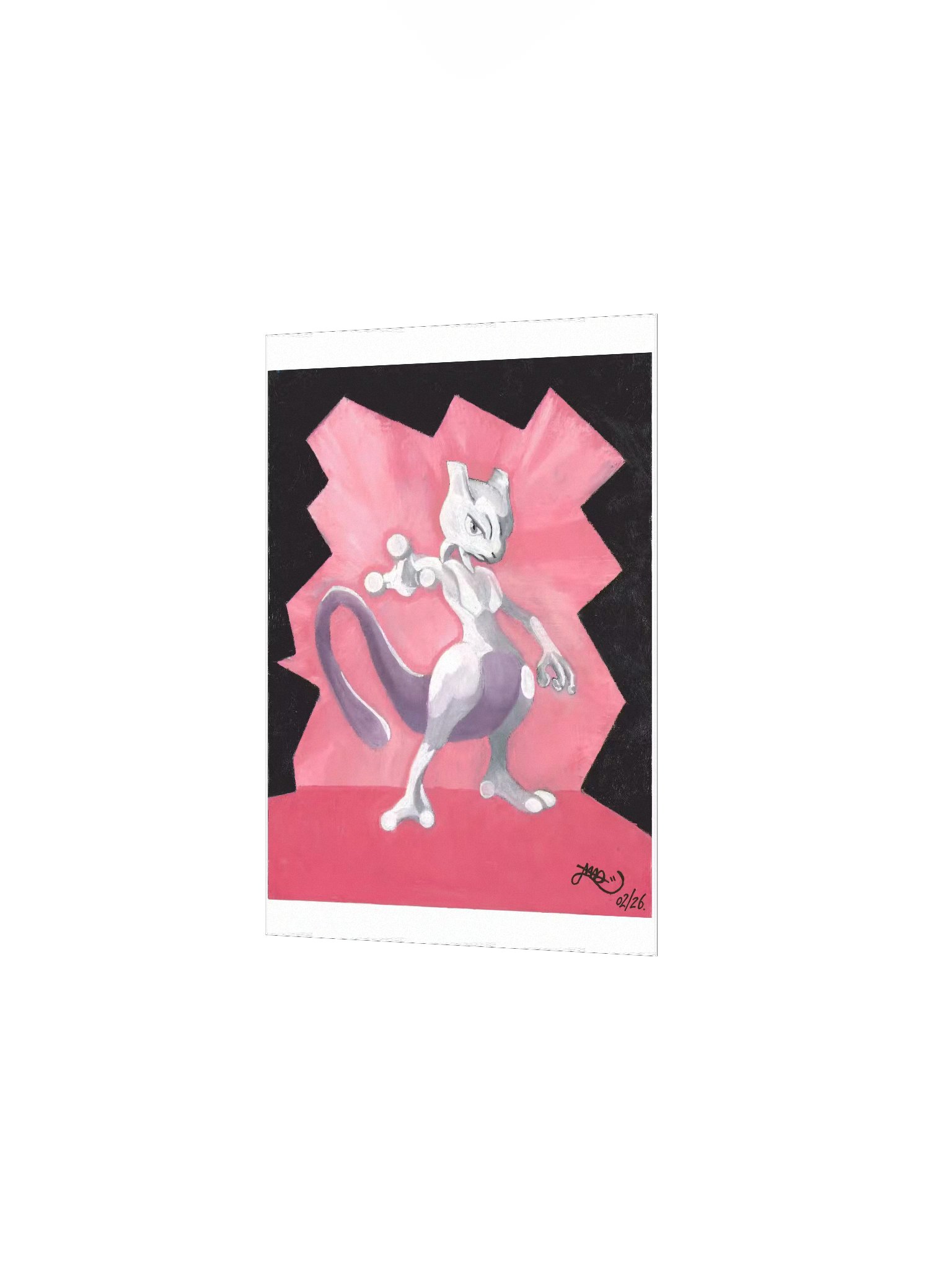 Mewtwo Oil Painting Matte Poster Prints product image (2)