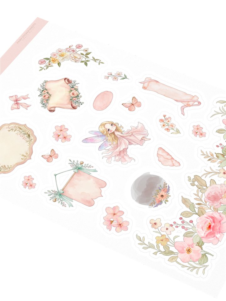 Blush Fairy Watercolor Sticker Sheet product image (2)