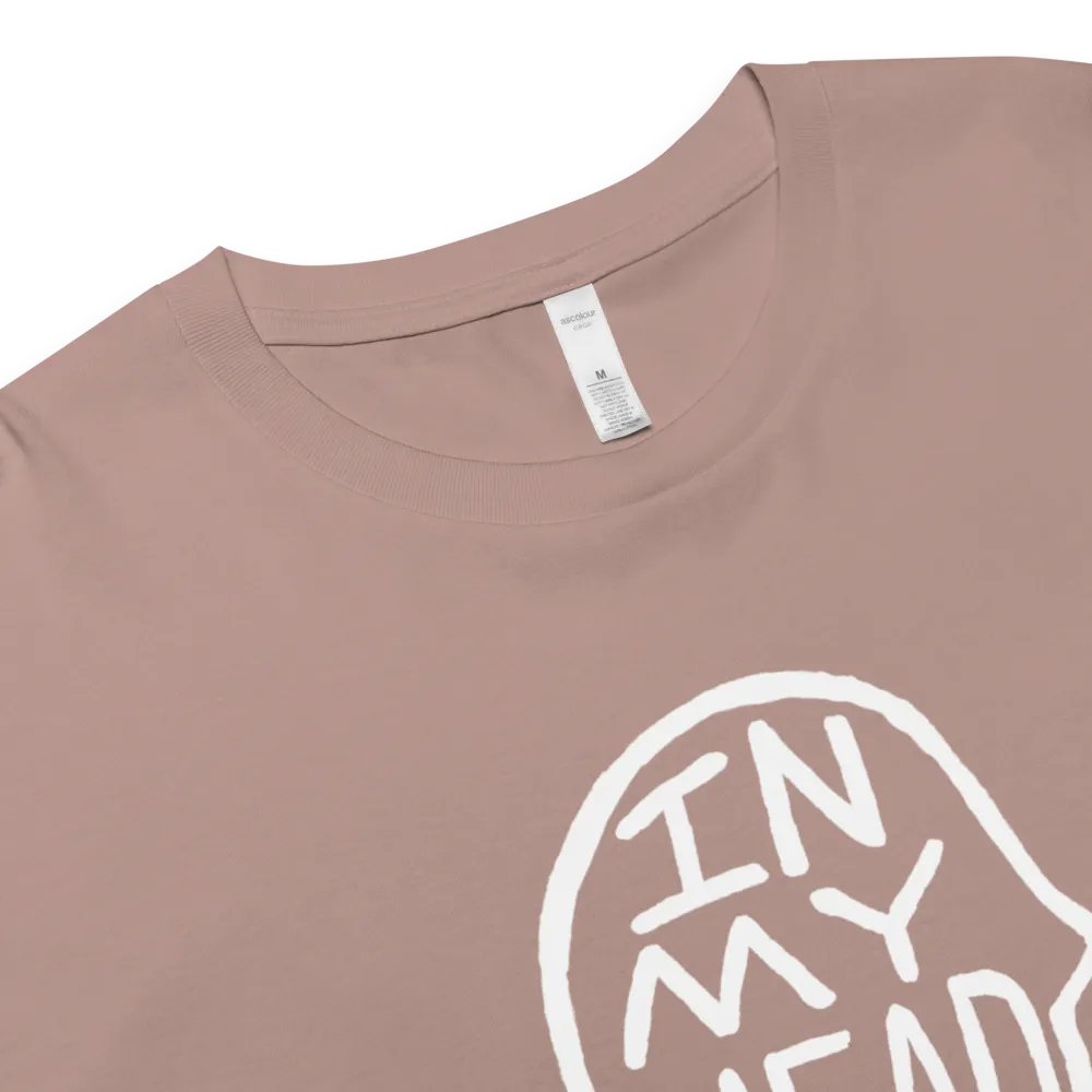 In My Head (white design) printed cotton crop top product image (5)