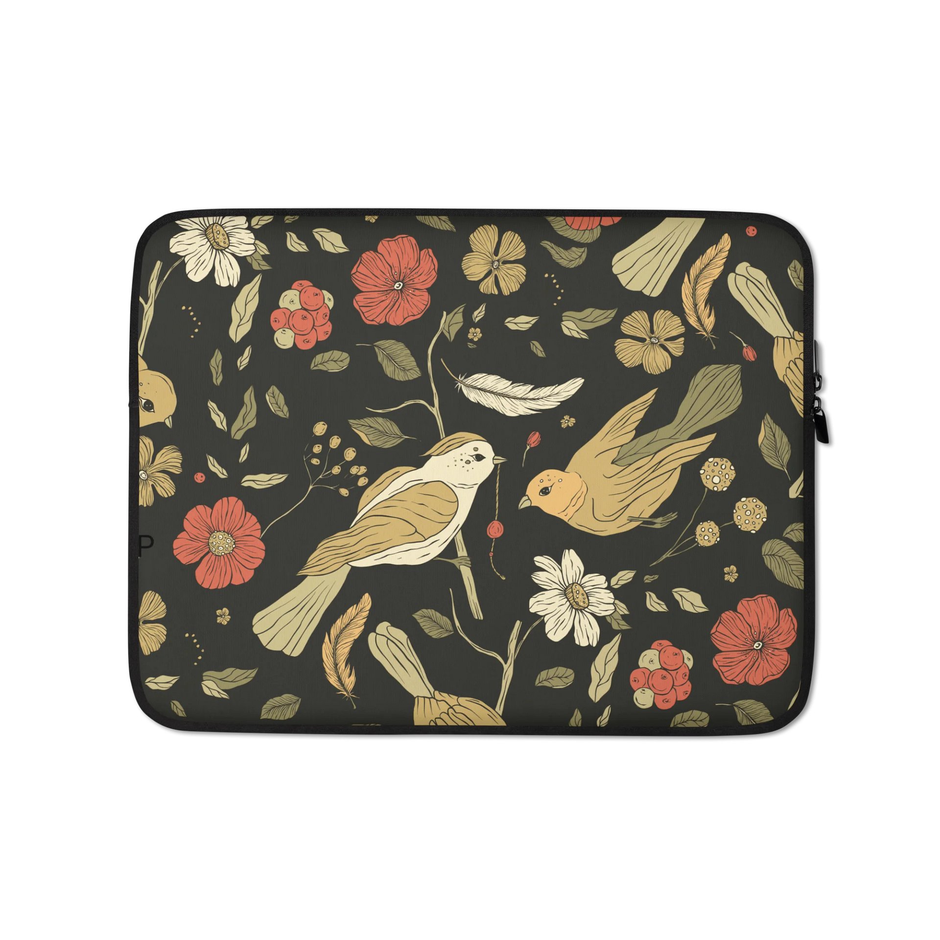 Vintage Birds & Flowers Laptop Sleeve product image (1)