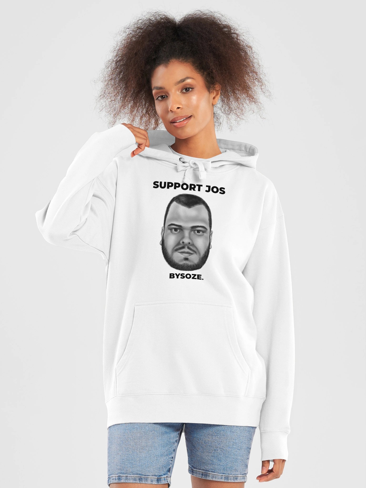 Support Jos Hoodie – Wit product image (2)
