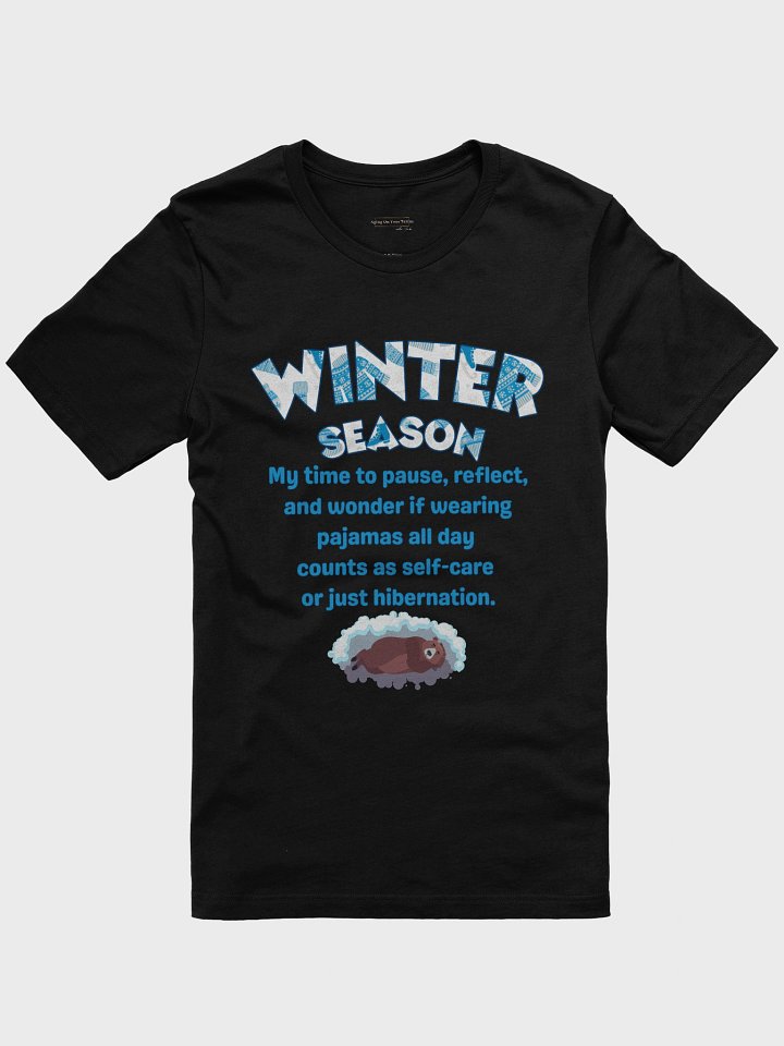 Winter Season – Pajama Debate Funny T-Shirt (Dark Colors) product image (1)