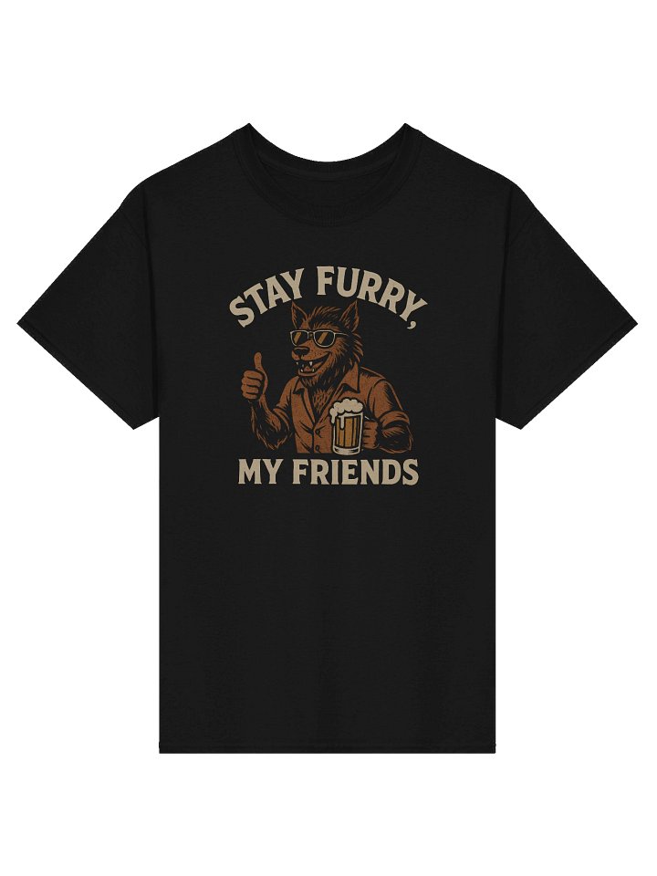 Stay Furry Wolf Graphic Tee product image (1)