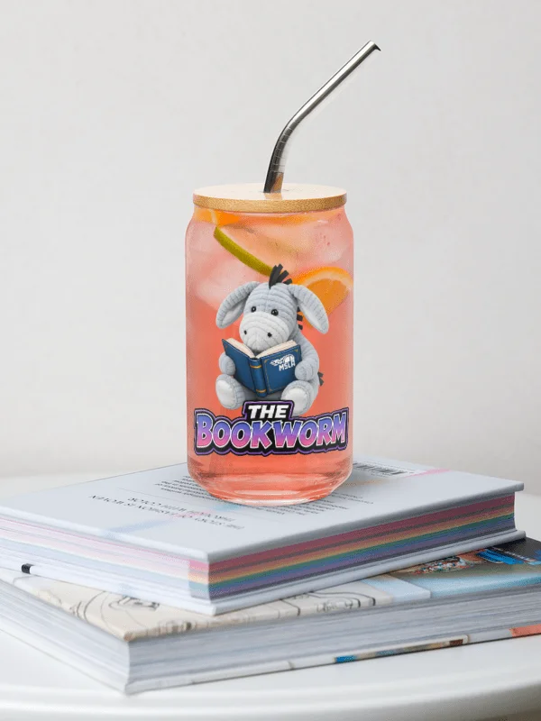 The Bookworm - Can Shaped Glass product image (1)
