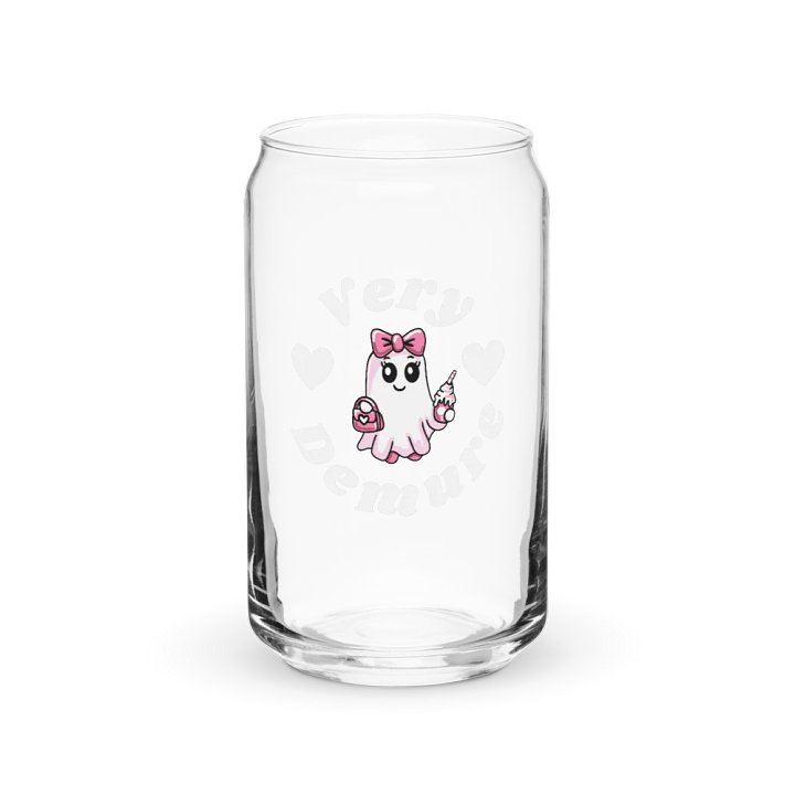 Very Demure Cute Ghost Design 16oz Can-Shaped Drinking Glass product image (1)