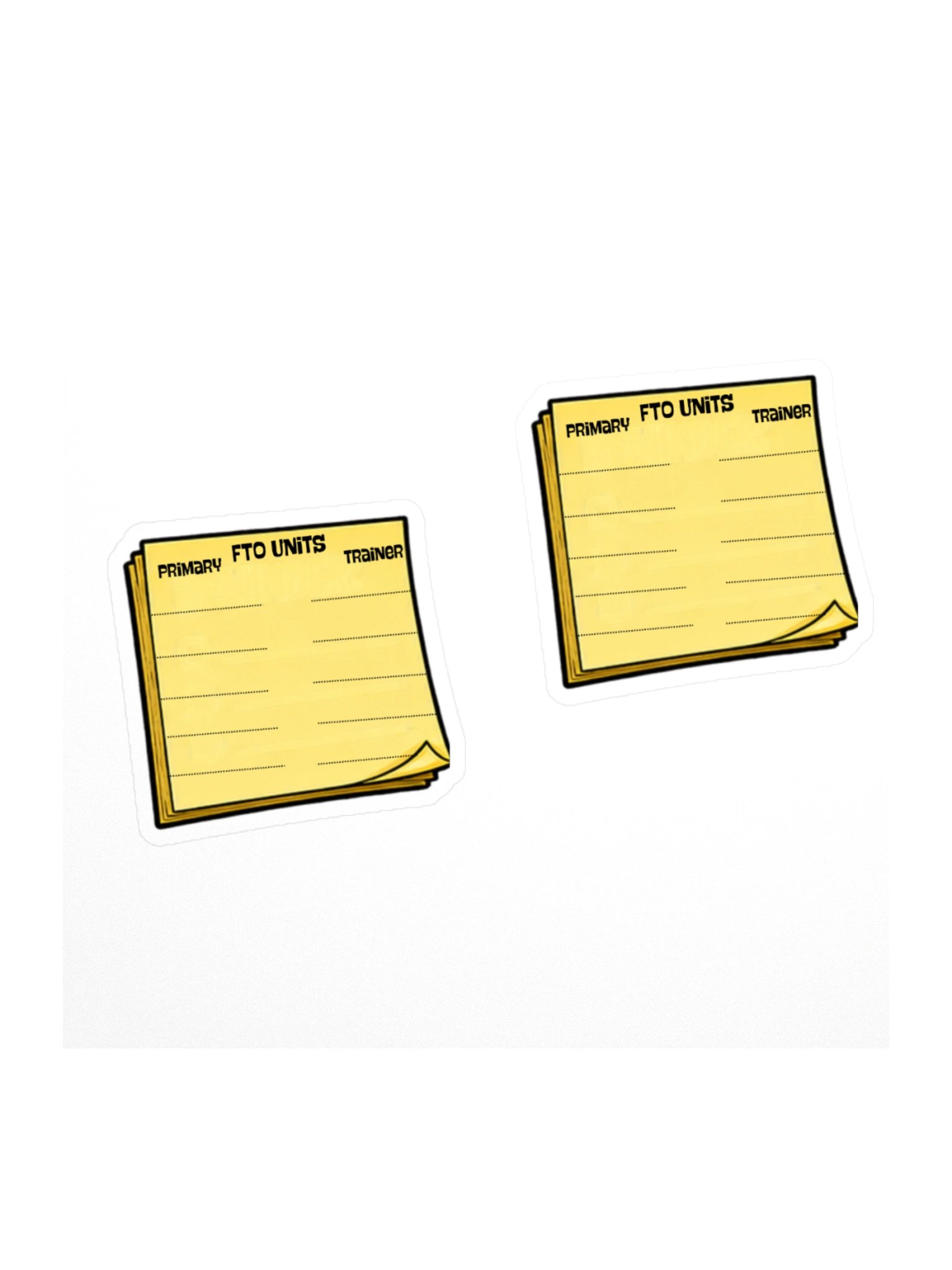 The FTO Cheat Sheet Sticker Sheet product image (1)