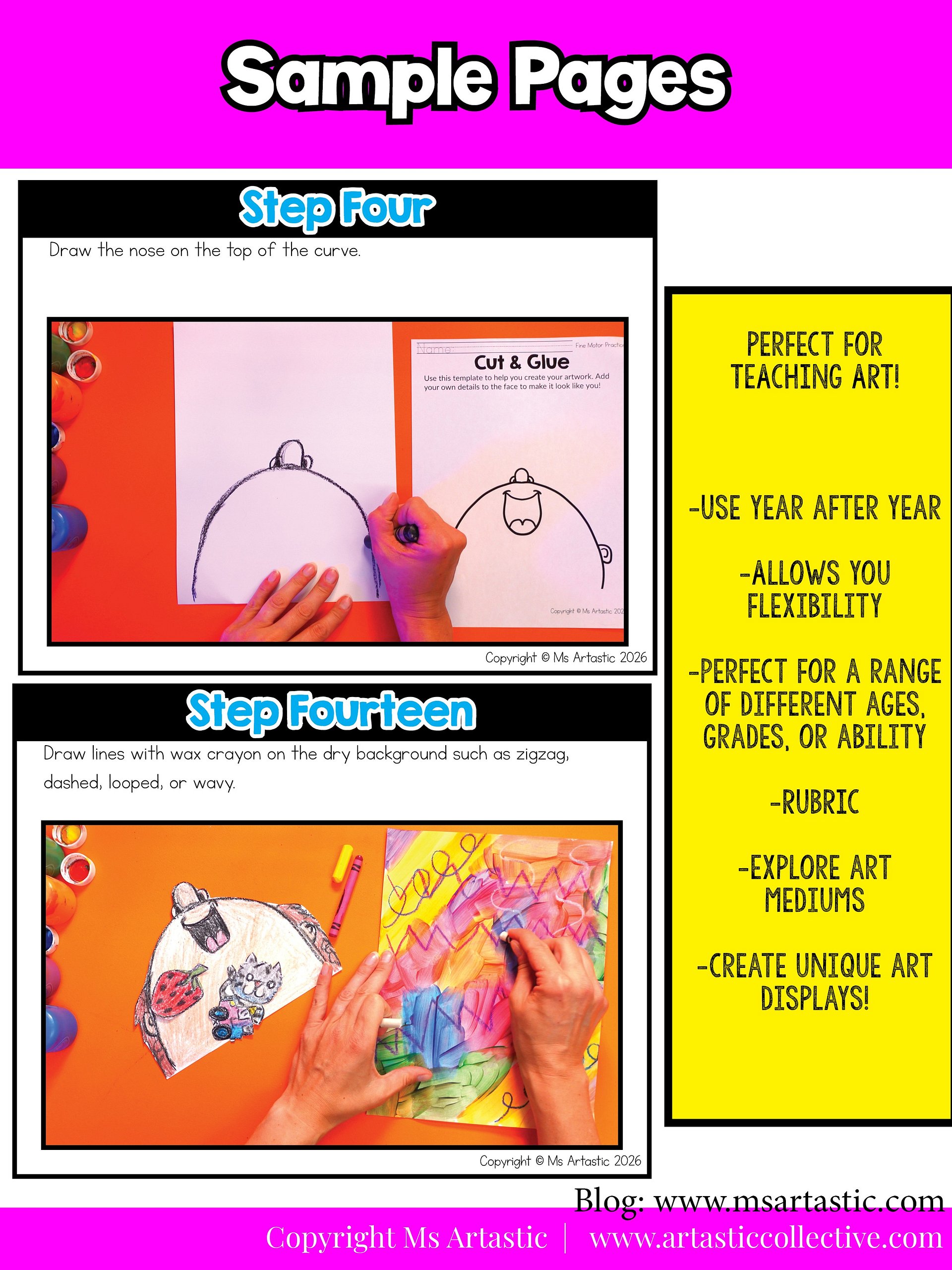 About Me Art Lesson Pre K Favorite Things Art Project Preschool Kindergarten Art product image (8)