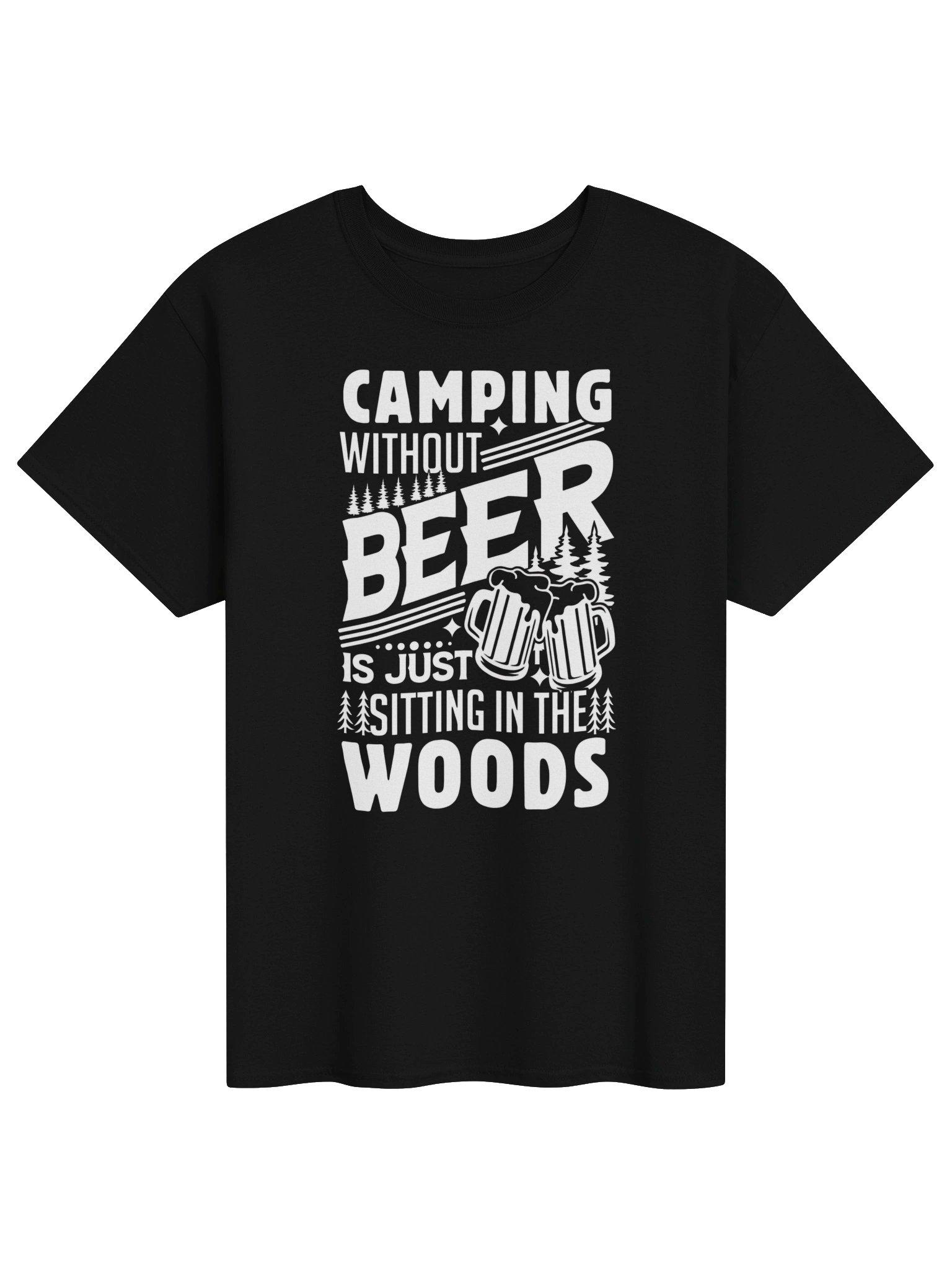 Camping Without Beer Is Just Sitting In The Woods T-Shirt | Funny Camping Beer Shirt product image (1)