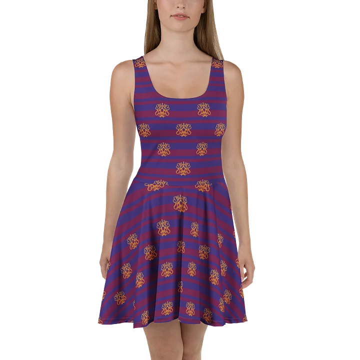 Purple Flirty Academic Skater Dress product image (1)