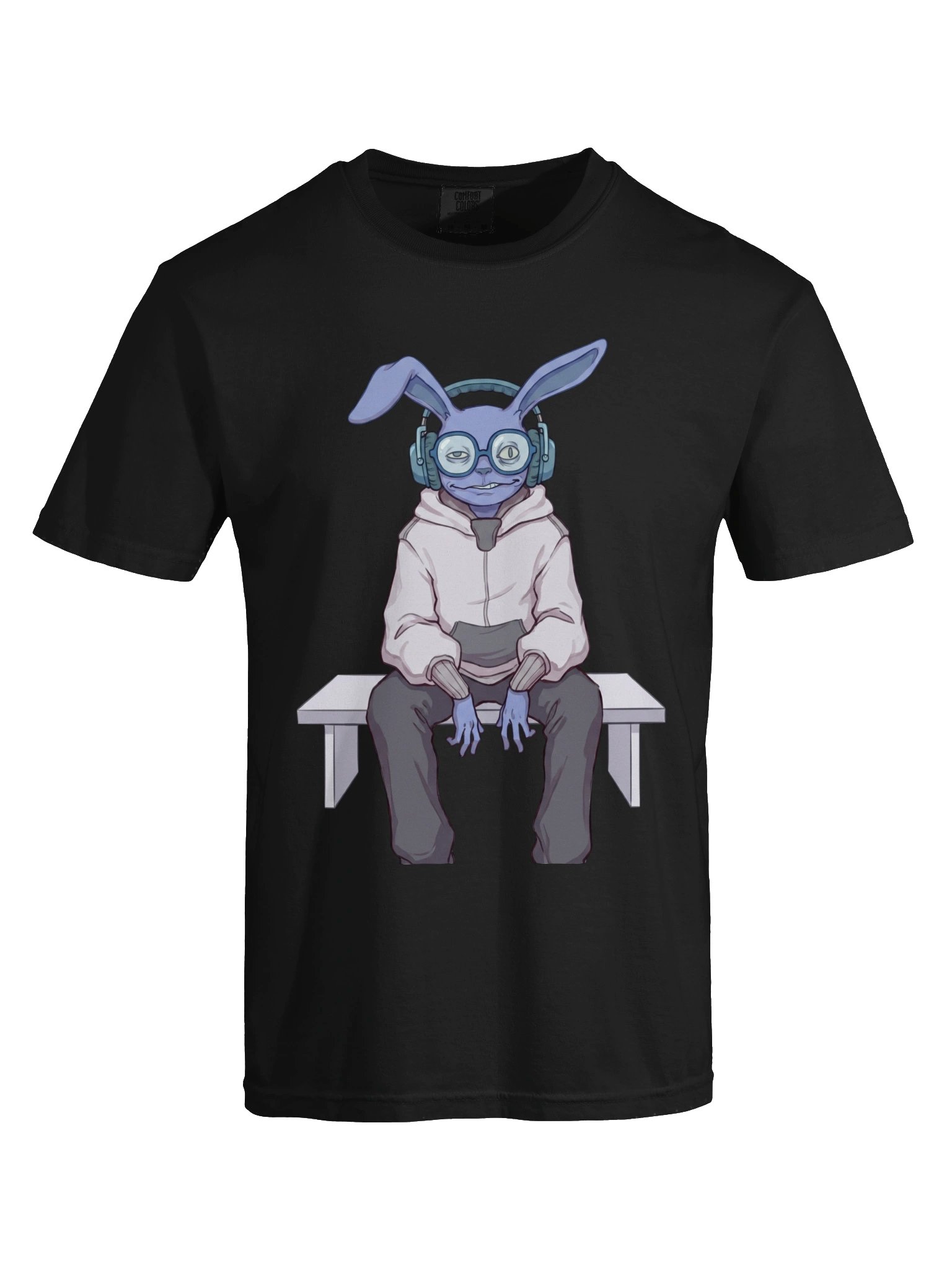 Headphones Rabbit T-Shirt – Cute Creepy Hospital Aesthetic Unisex Tee product image (5)