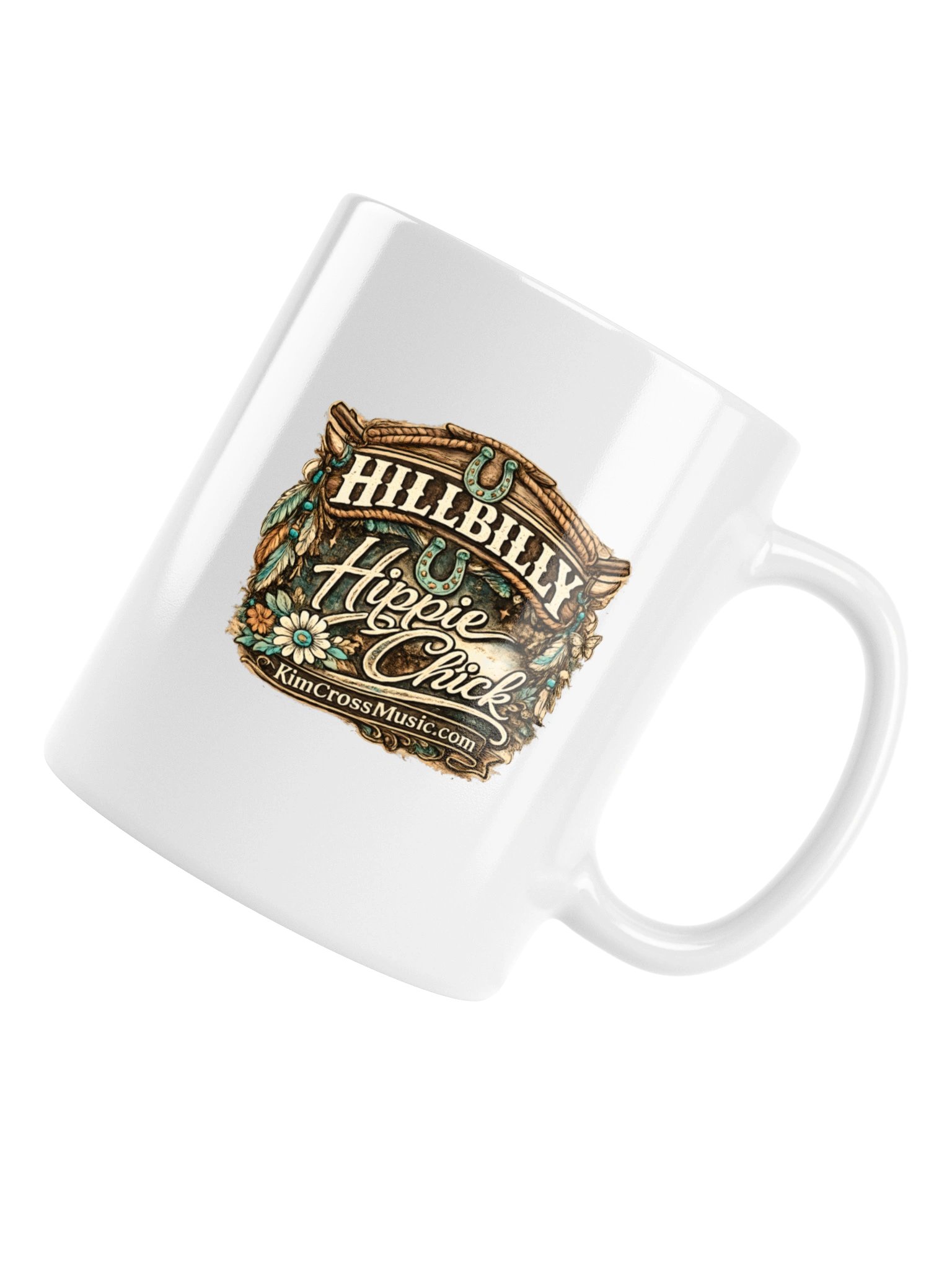 Hillbilly Hippie Chick White Coffee Mug product image (16)