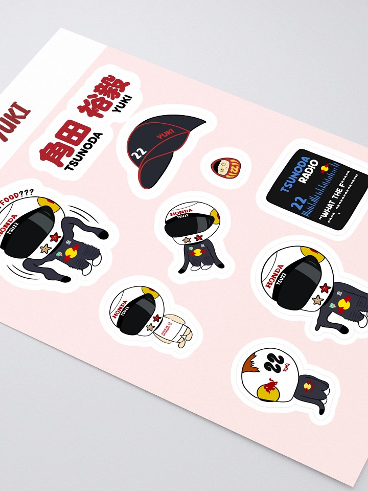 Yuki Tsunoda - Sticker Sheet product image (2)