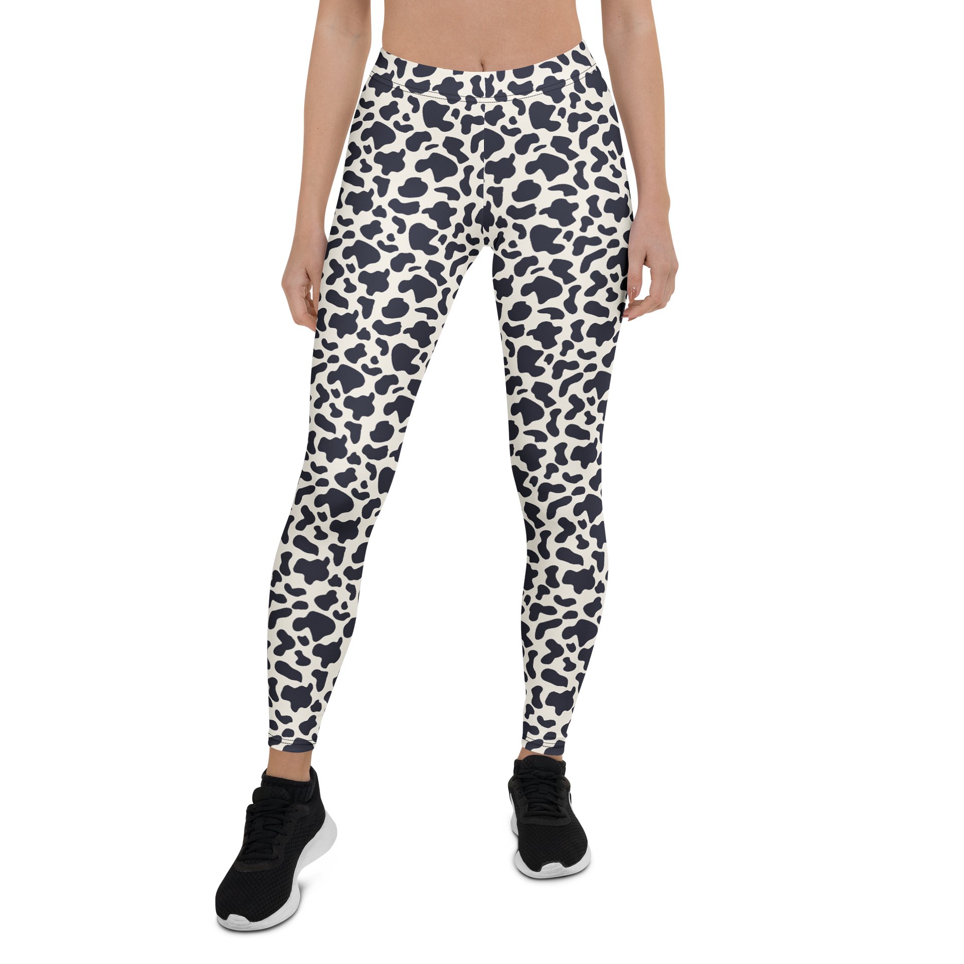 Comfortable Abstract Leggings Bold Black Animal Print product image (1)