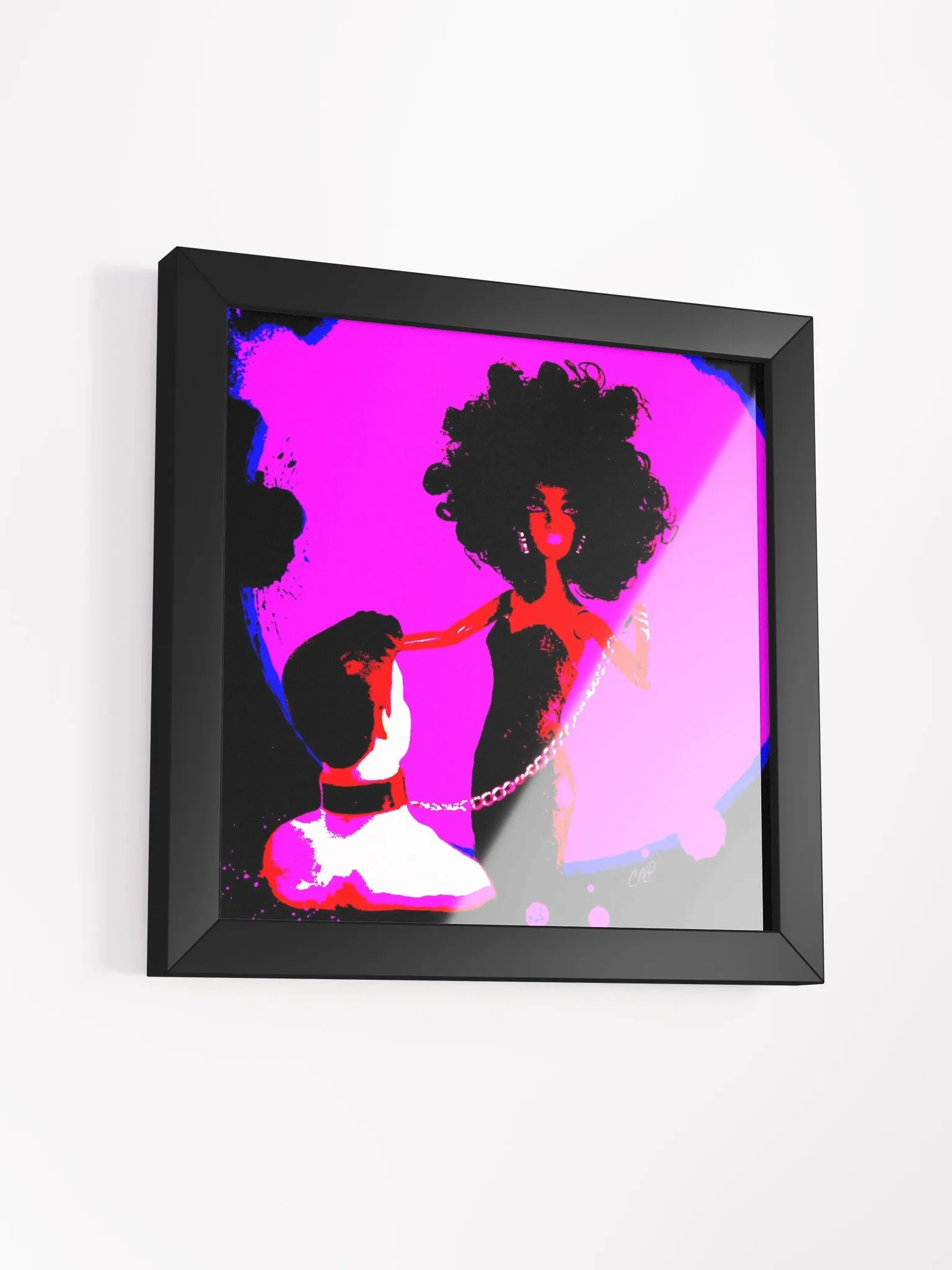 Domme and her loyal sub Vibrant Ayous Wood Framed Poster product image (14)