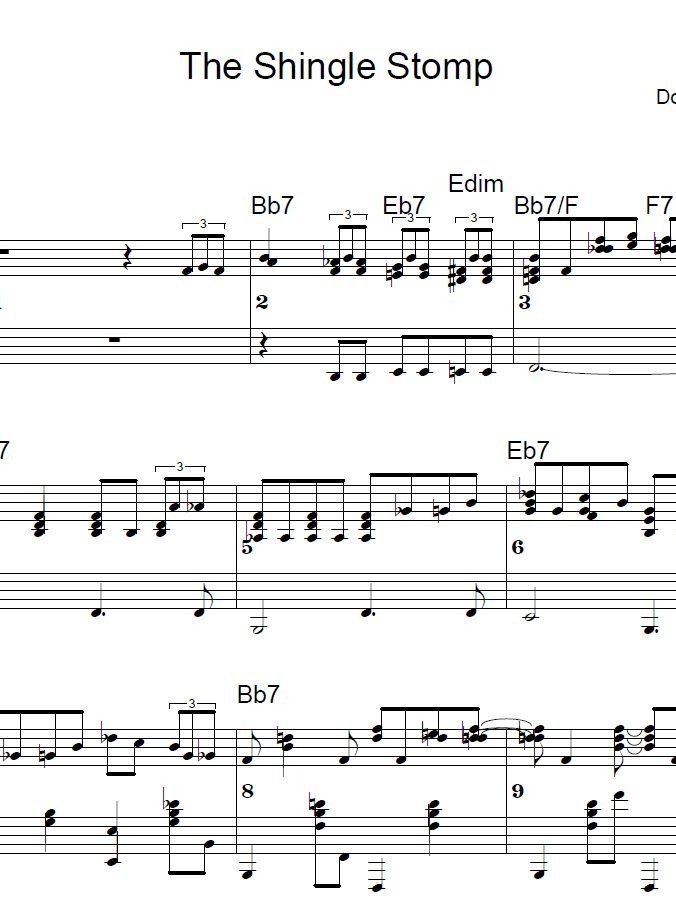 The Shingle Stomp - Blues piano - Piano sheet music product image (1)