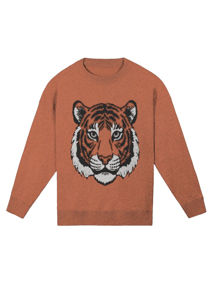 Tiger Jacquard Sweater – Relaxed Knit Pullover with Bold Wildlife Design product image (4)