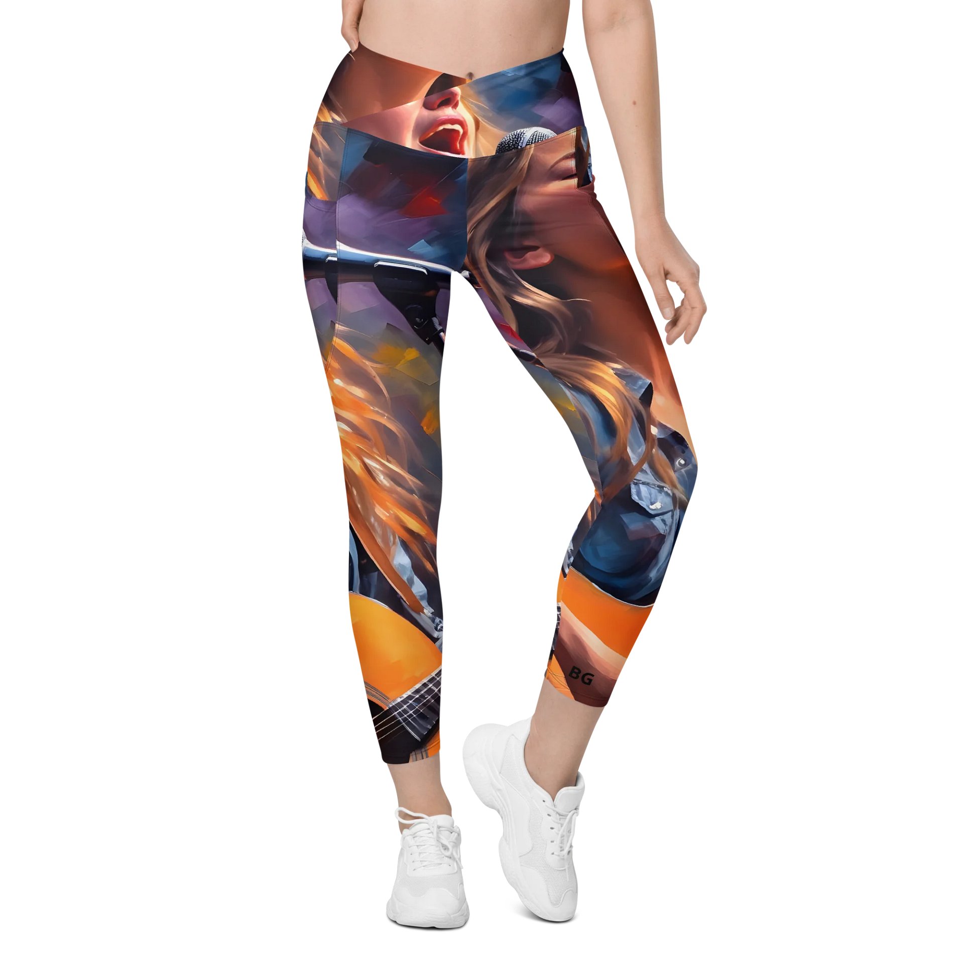 'Impossible Dream' Crossover Leggings with Pockets product image (1)