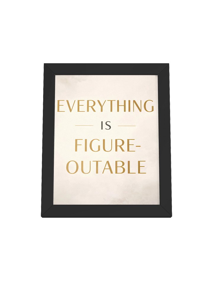Everything Is Figureoutable – Modern Motivational Wall Art for Focus, Growth & Success product image (2)