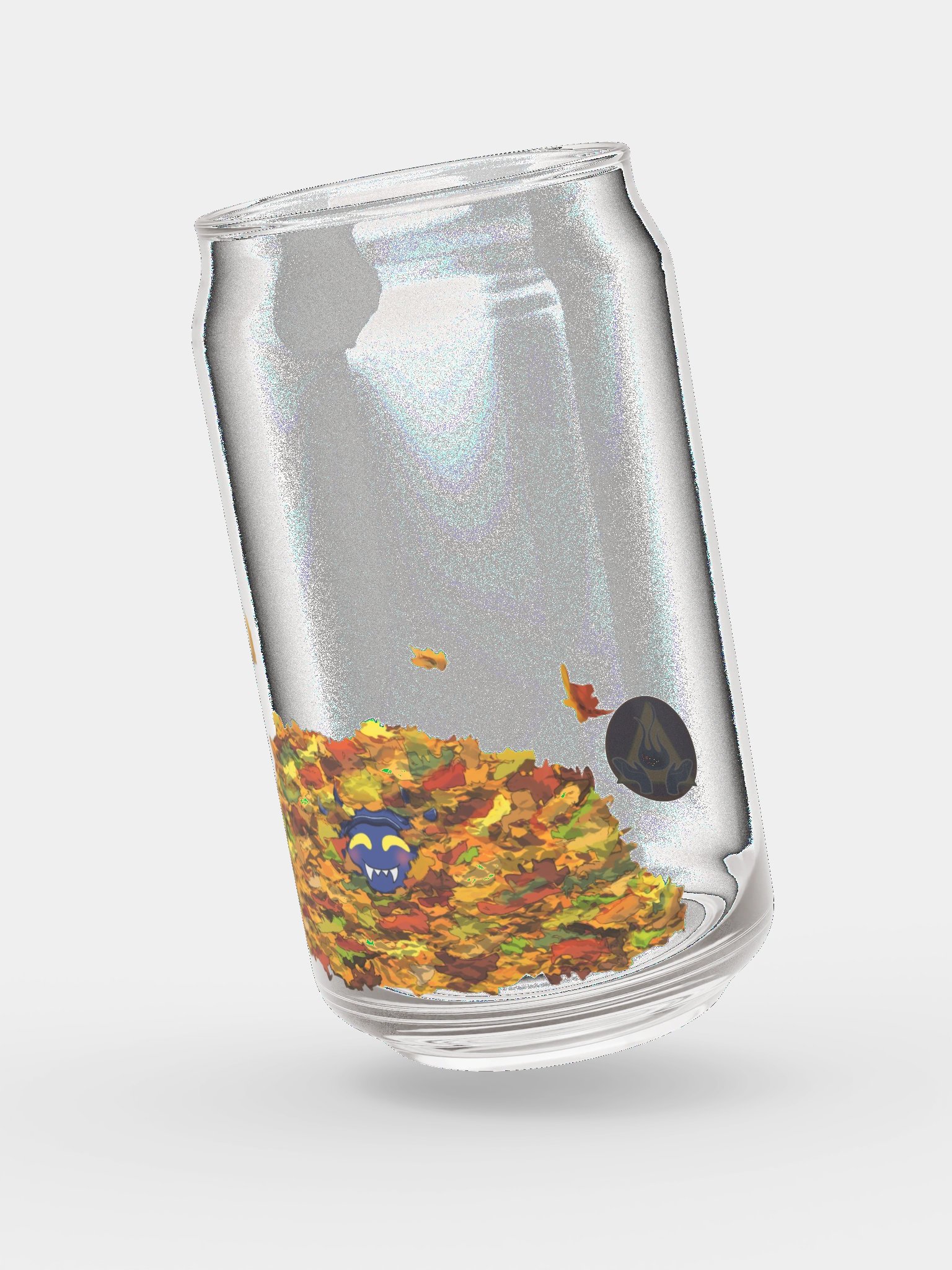 Lil Cherny in the Leaves Can-Shaped Glass product image (1)