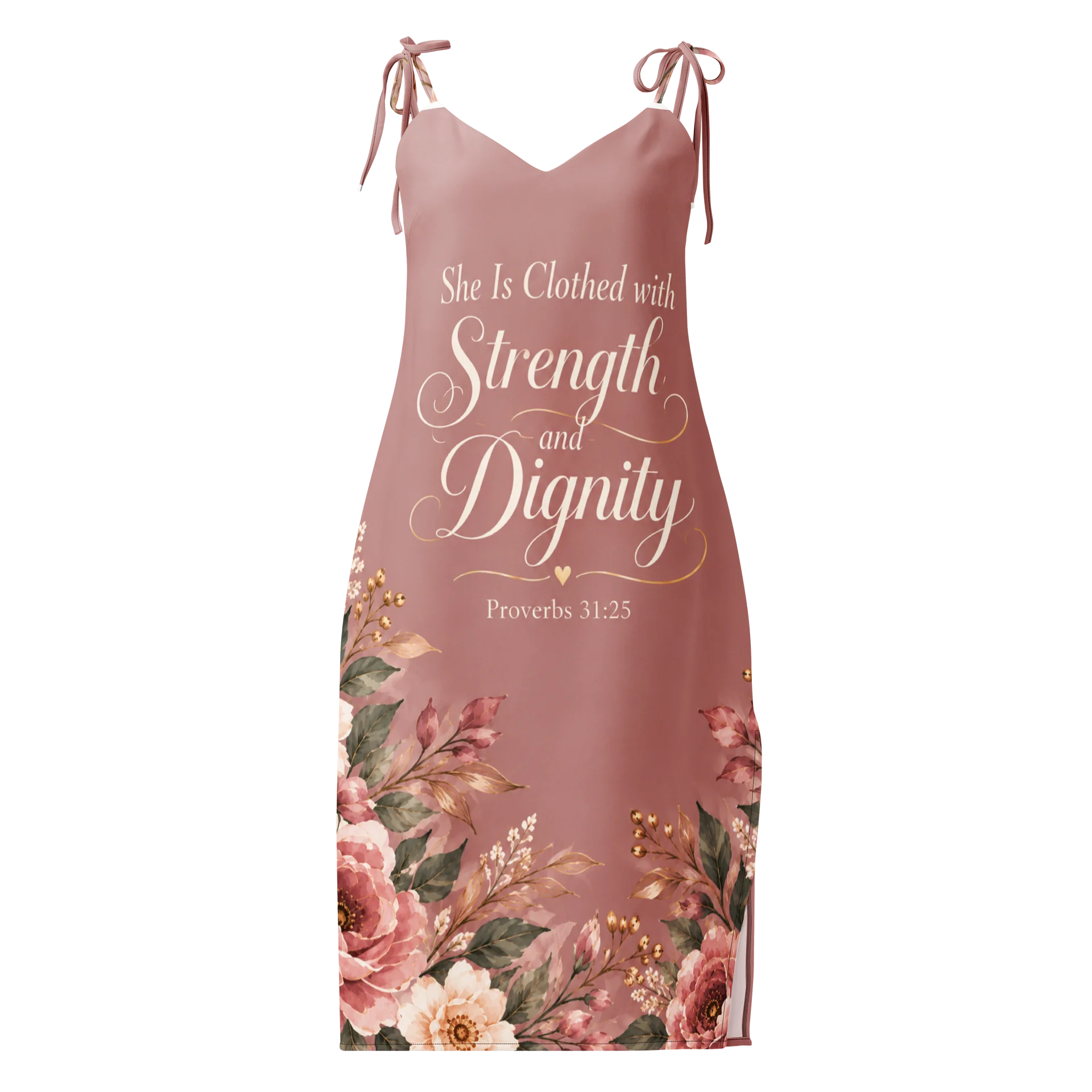 She Is Clothed With Strength & Dignity – Proverbs 31:25 Faith Dress product image (1)