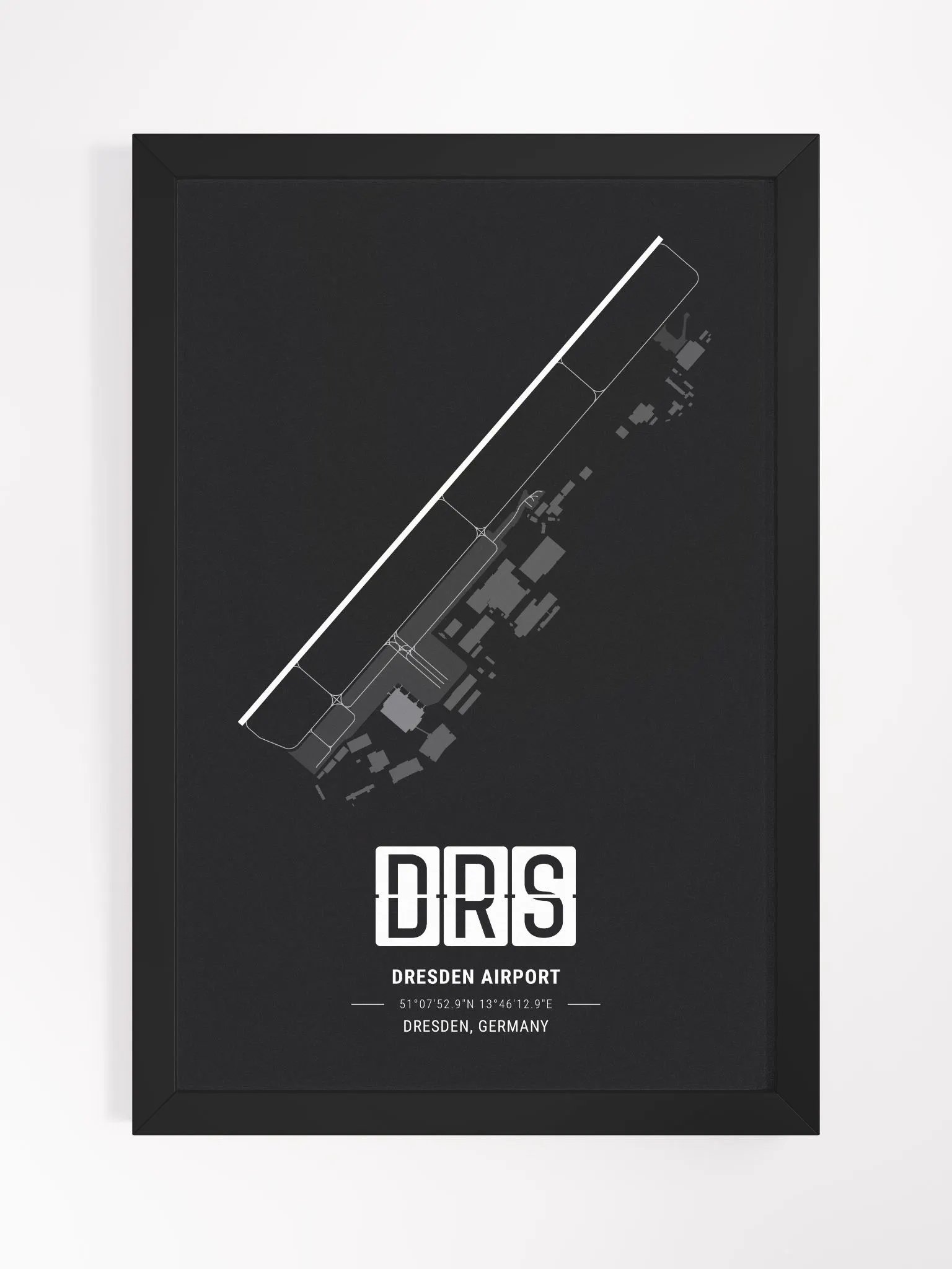 Framed Airport DRS Premium Map On Matt Paper product image (1)