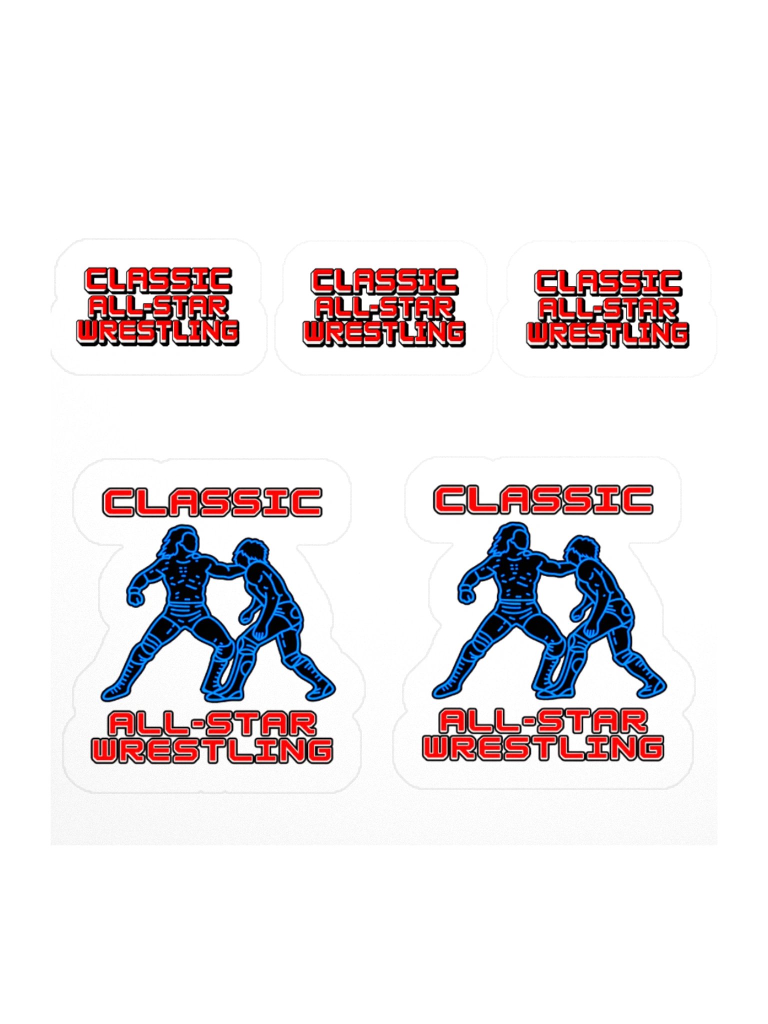 Classic All Star Wrestling Kiss Cut Sticker Set product image (2)