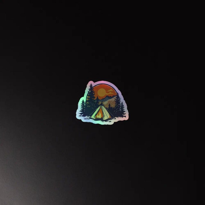 Sunset Campfire Holographic Sticker Set product image (4)