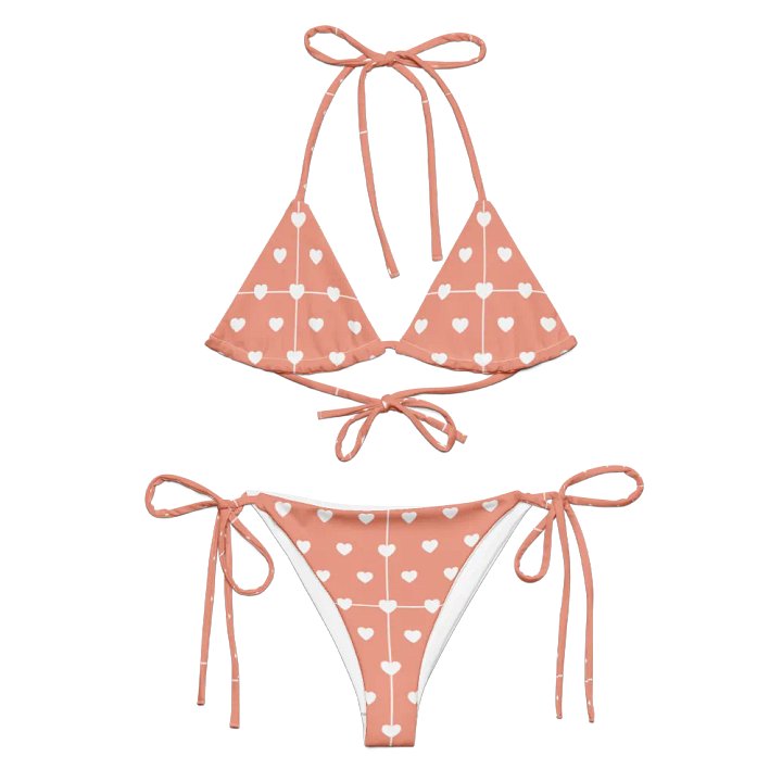 Pastel Heart Seamless Pattern String Bikini - v13 product image (2)