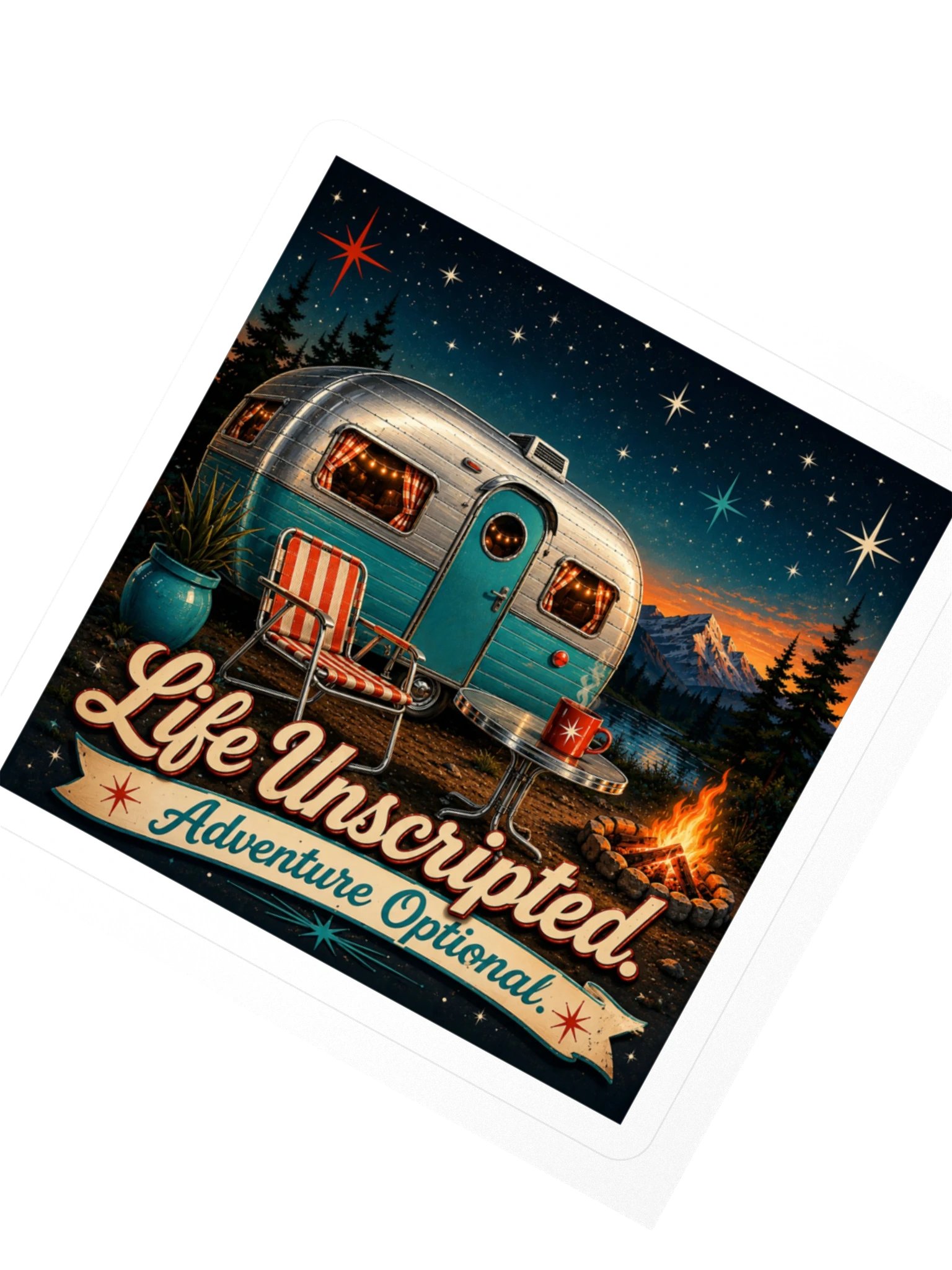 Life Unscripted. Adventure Optional. Sticker product image (2)