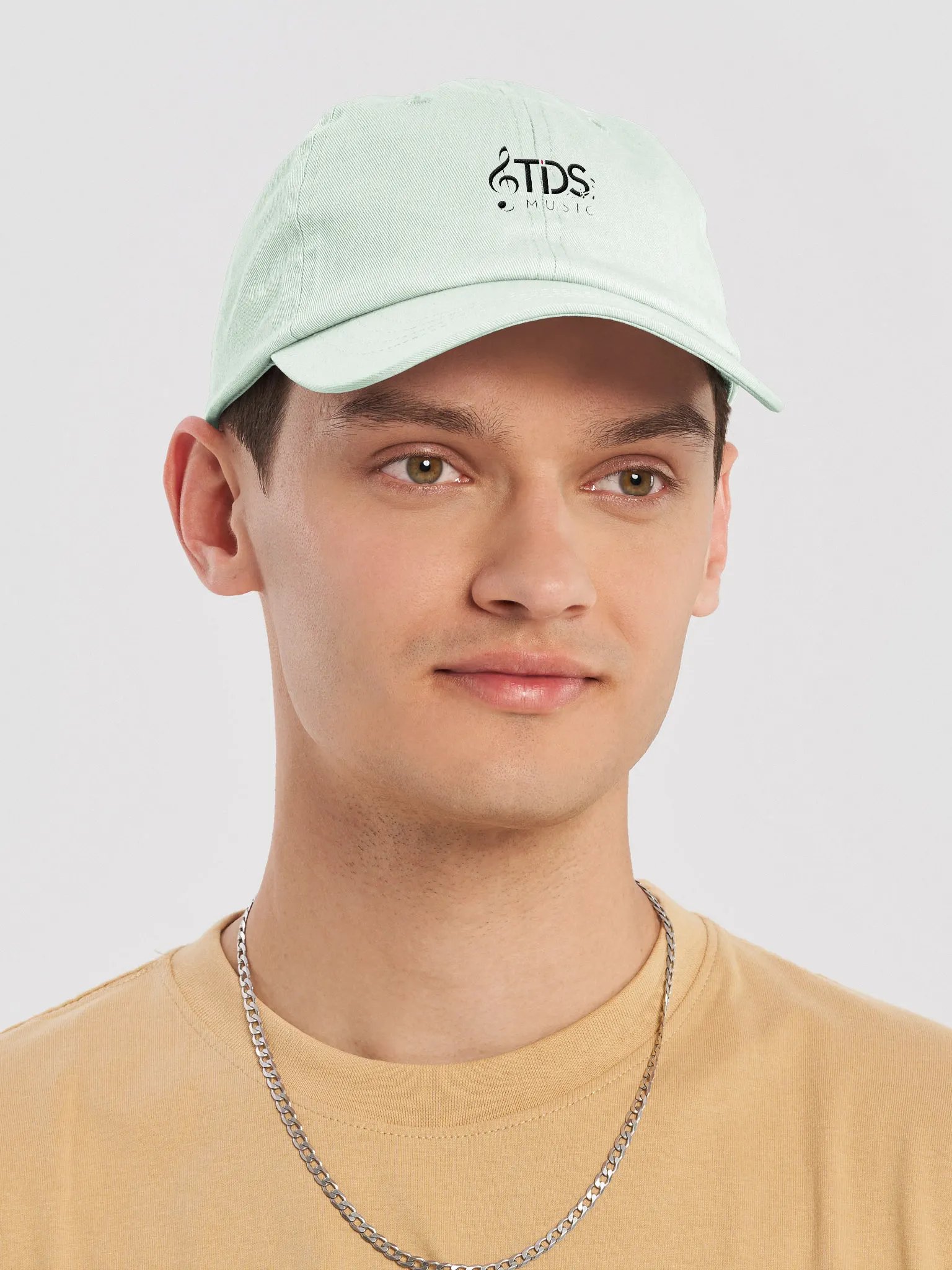 Beechfield Pastel Dad Hat - TDS Embroidered Low Profile Cap in Pastel Lemon, Pink, Blue, and Mint product image (1)