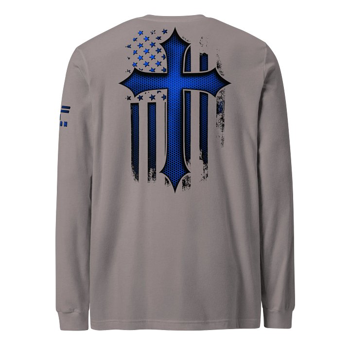 Christian Cross Blue Carbon Onyx Long Sleeve product image (11)
