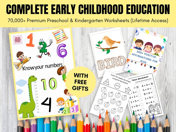 70,000+ Preschool & Kindergarten Printable Worksheets product image (2)