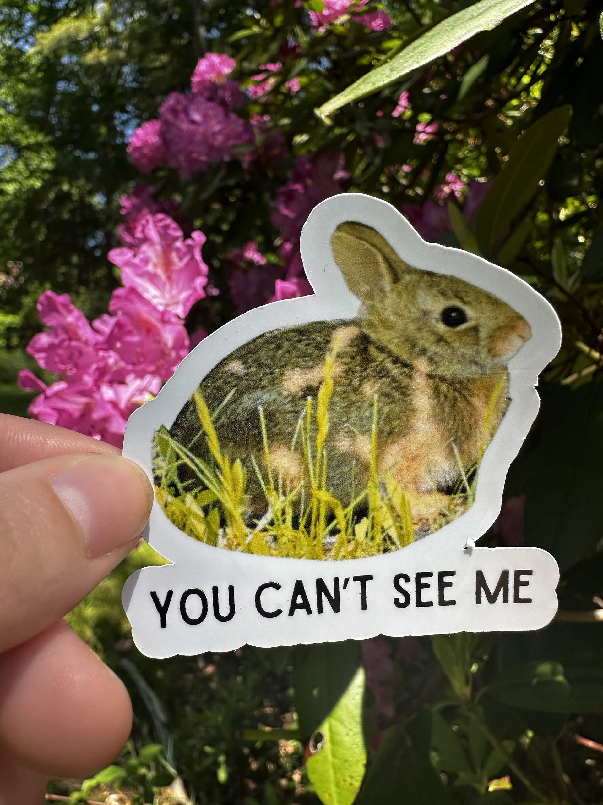 You Can't See Me Bunny Sticker product image (1)