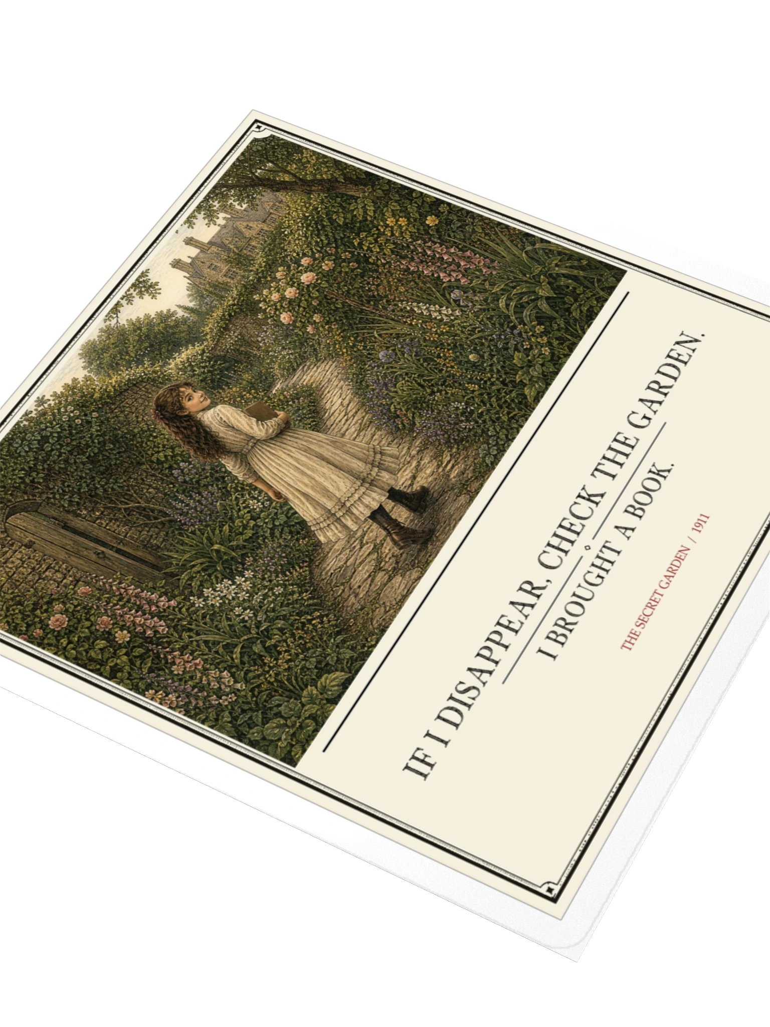 If Disappear Check Garden Brought Book -- The Secret Garden Sticker product image (3)
