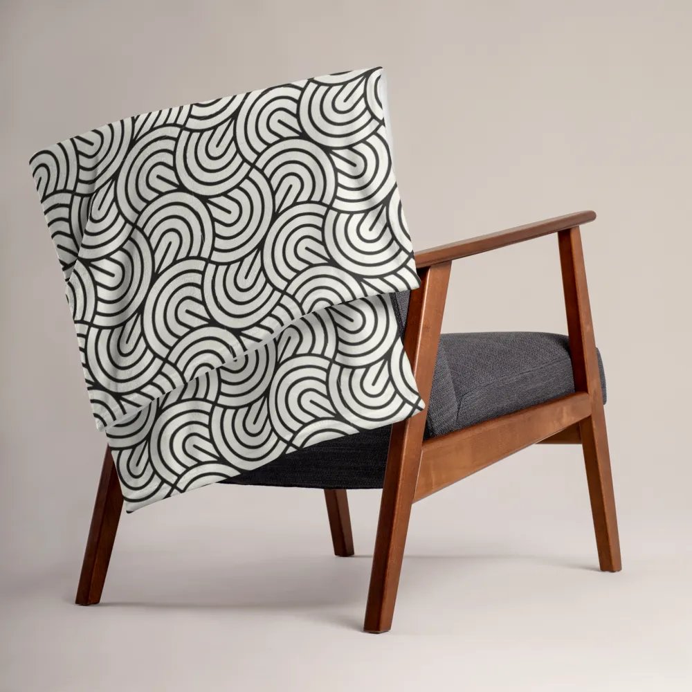 Monochrome Maze Throw Blanket product image (7)