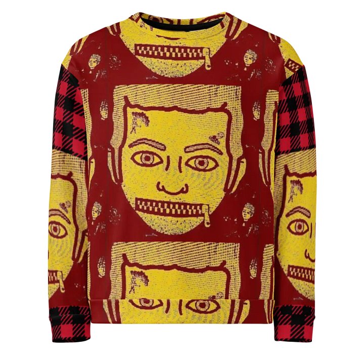 SavageOnDemand Print # (GOLD-DRIP-PLAID-SWEATSHIRT-REMIX) product image (1)