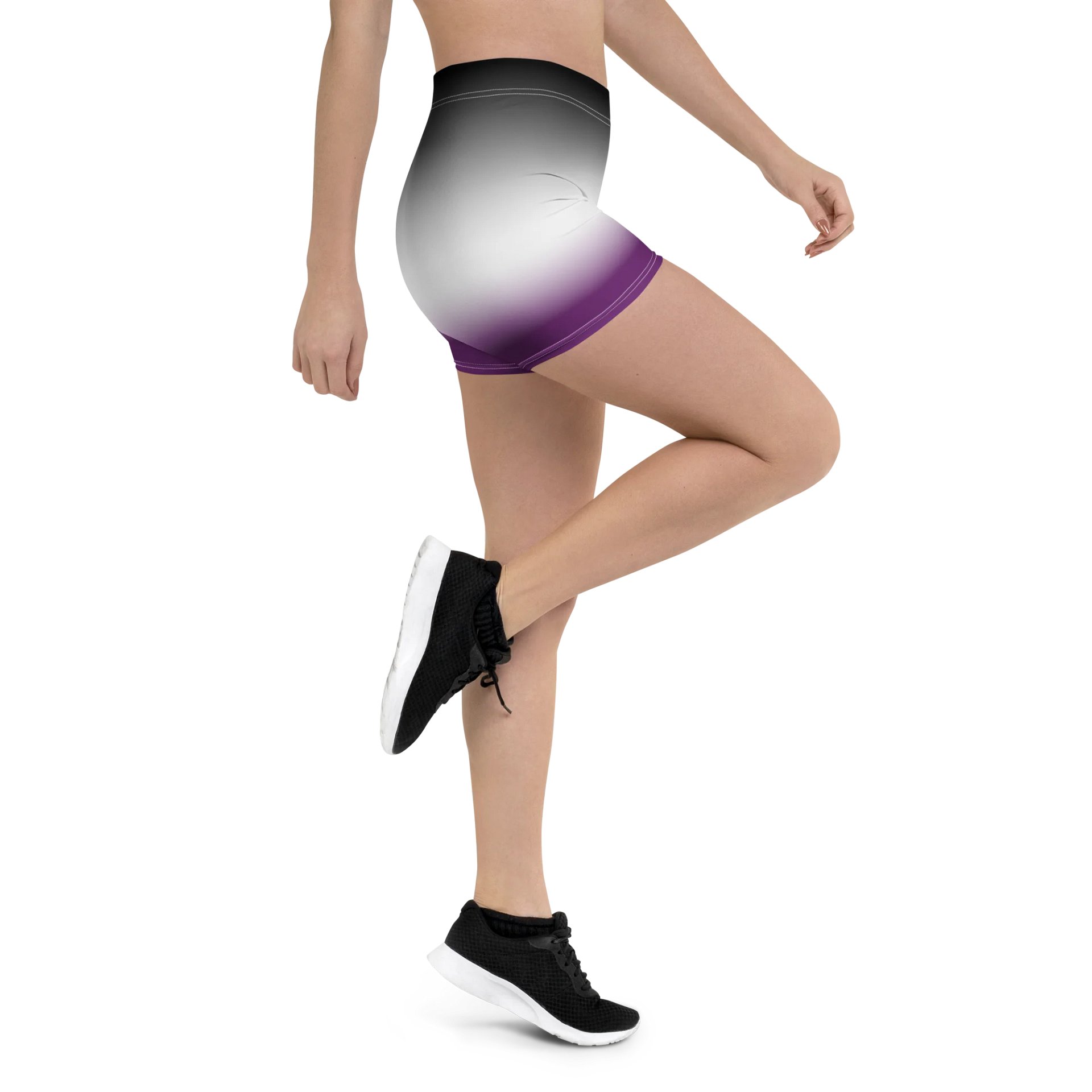 Asexual Pride Gradient Bike Shorts product image (3)