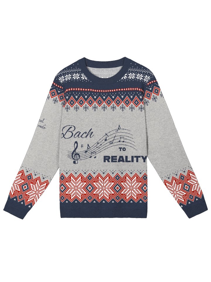 “Bach to Reality” Christmas Sweater – Festive Spirit Meets Classical Chaos (Size XL) product image (1)