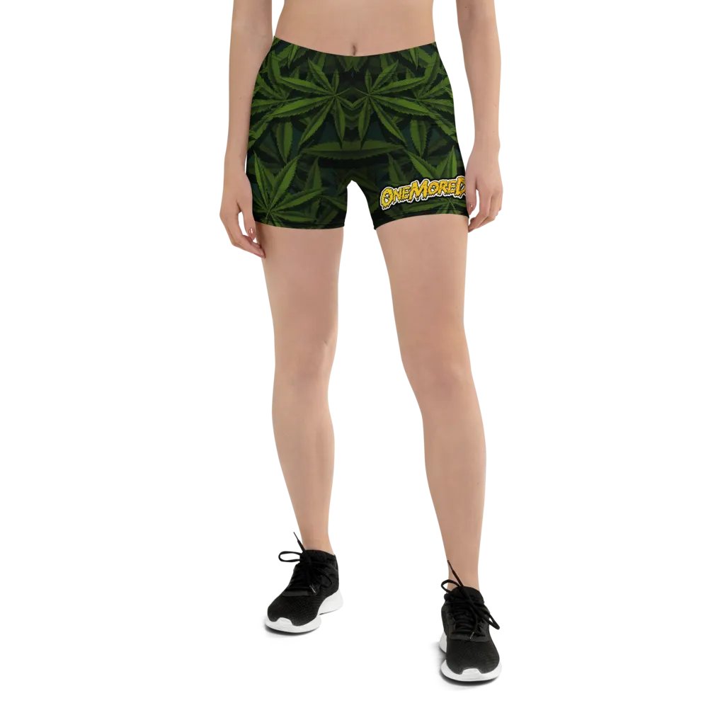OMD Leaf Spandex Shorts product image (1)