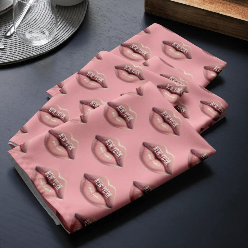 NEW YORK LIPS CLOTH NAPKIN SET OF 4 product image (2)