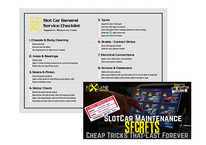 Slot Car General Service Checklist – Downloadable PDF product image (1)