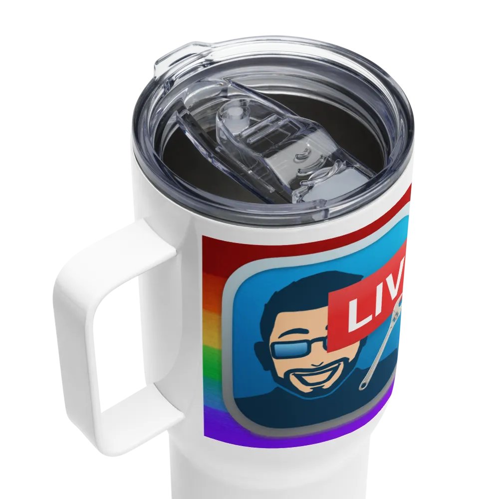 Mr. Moderator Rainbow Travel Mug (25oz) - Right-Handed Edition product image (4)