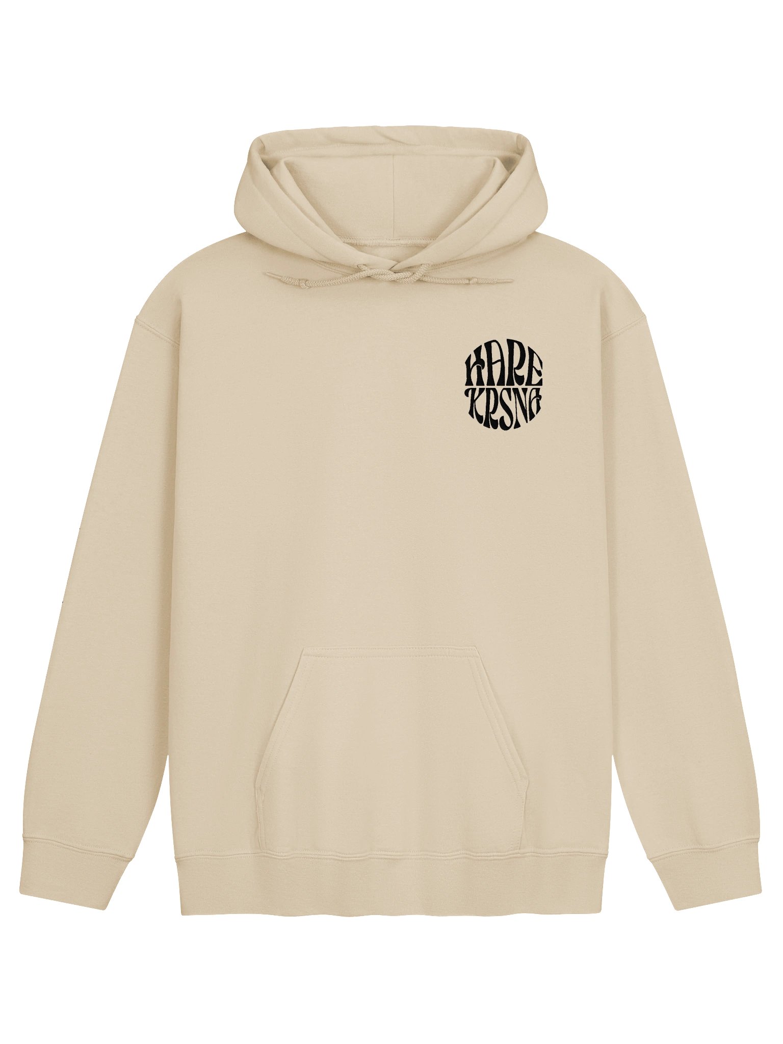 retro 70s hare krsna hoodie - black embroidery product image (1)