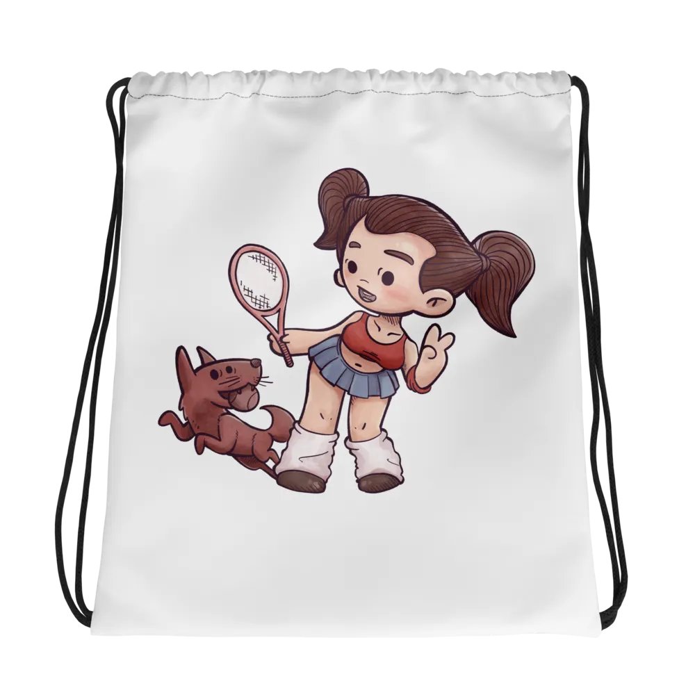 She and Her Pet | Drawstring Bag product image (1)