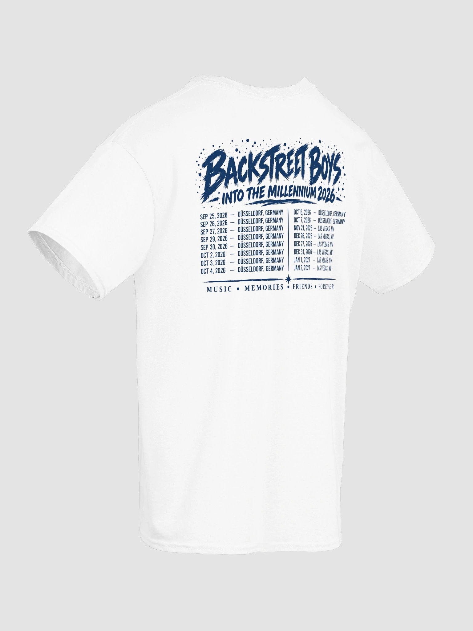 Backstreet Boys Düsseldorf 2026 Concert Shirt - Into The Millennium City Skyline & Tour Dates Tee product image (9)