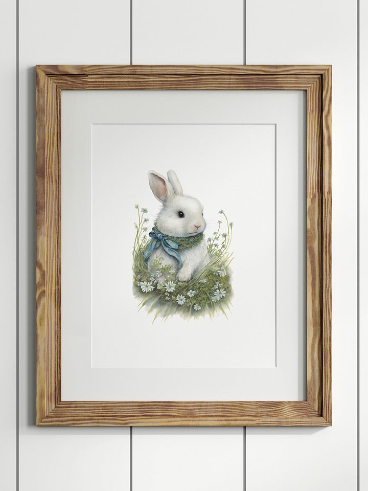 Watercolor Woodland Bunny Print 2 product image (1)
