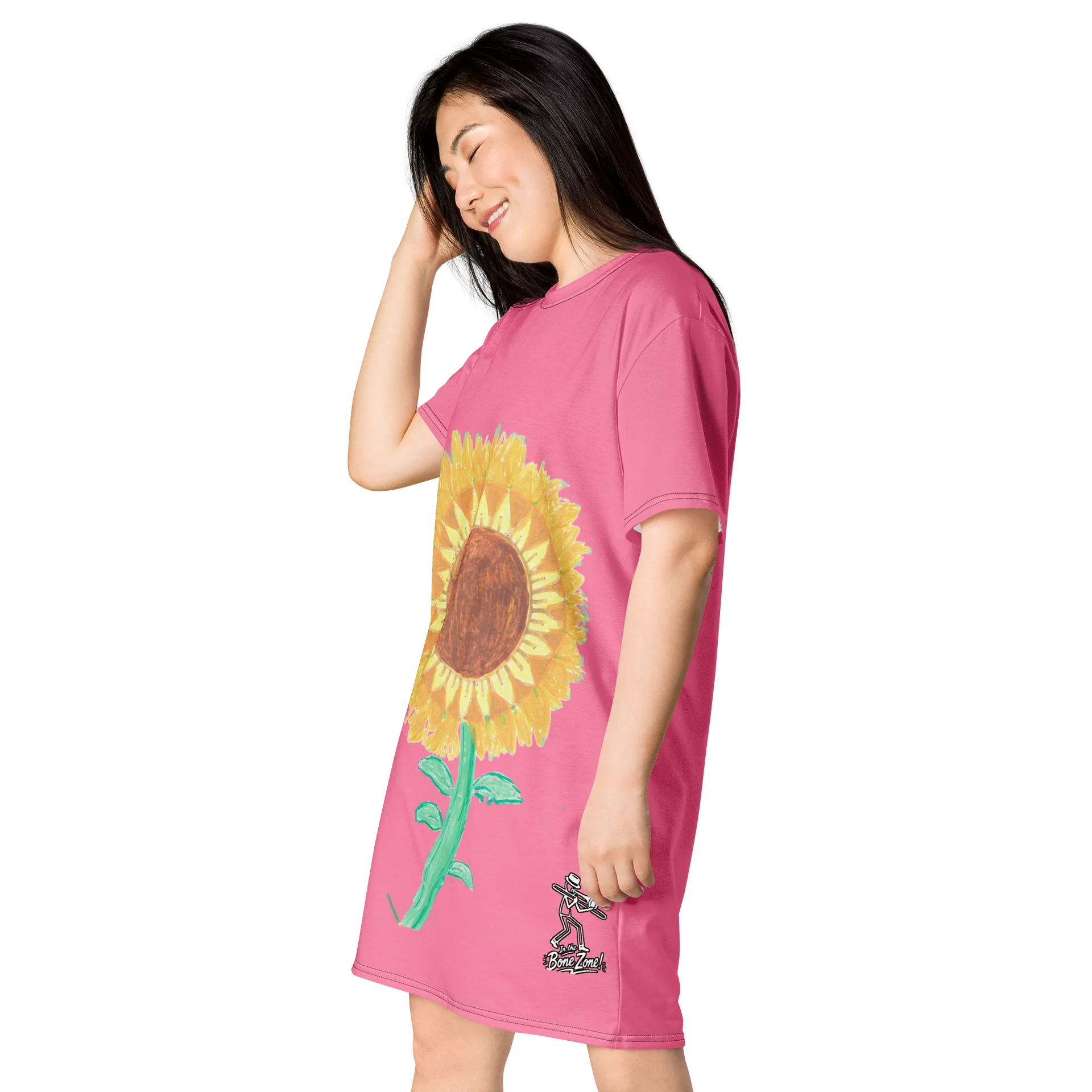 Sunflower Bloom Pink T-Shirt Dress product image (3)