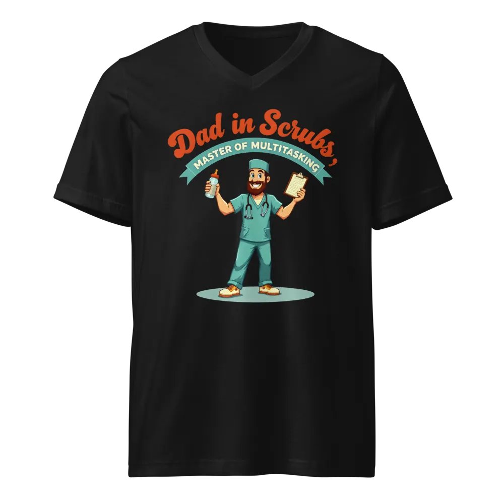 Multitasking Dad in Scrubs V-Neck Tee product image (1)
