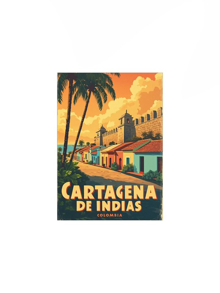 Cartagena de Indias, Colombia: Vintage Travel Poster (The Walled City) product image (1)
