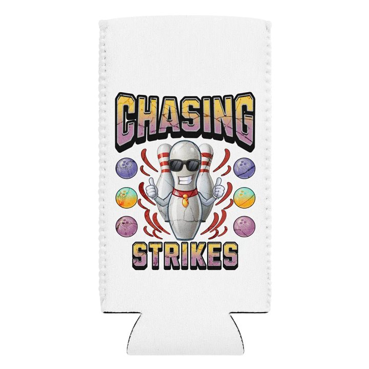 Chasing Strikes Bowling Pin Coozie Can Cooler product image (2)